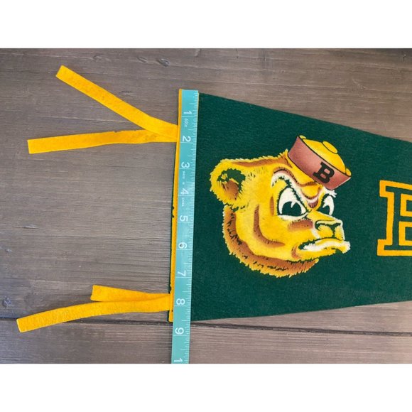 Vintage 50’s 1950's BAYLOR UNIVERSITY SAILOR BEAR Pennant - Picture 8 of 10